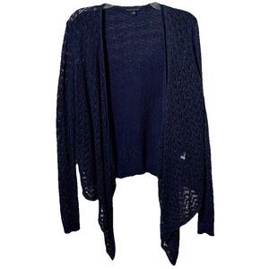 american eagle outfitters sweater SZ M Open Front Waterfall Cardigan Shimmering